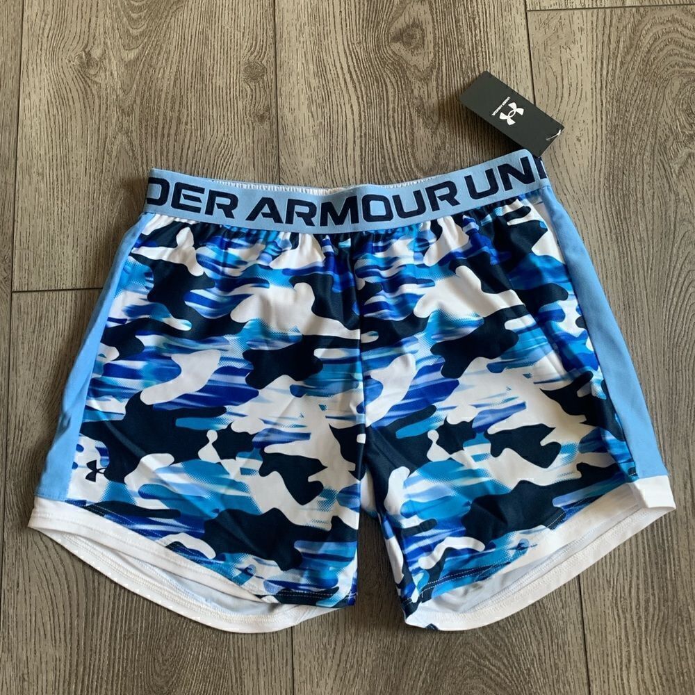 Under armour girls blue shorts NWT